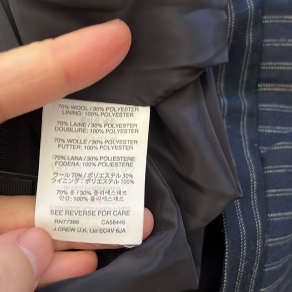 J. Crew Blue Pin Stripe Wool Blend Skirt 0 - Picture 7 of 8